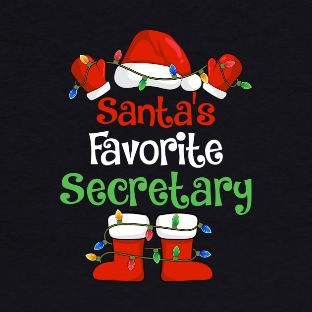 Santa's Favorite Secretary Funny Christmas Pajamas by cloverbozic2259lda